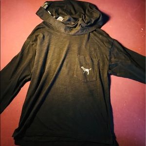 grey/black pink hoodie